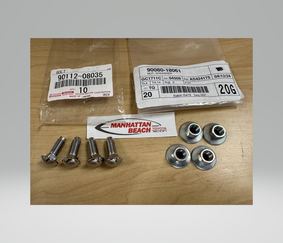 とり　804040 79-95 TRUCK GENUINE TOYOTA CHROME BUMPER BOLT QT=4,90112-08035 &QT