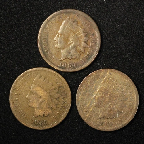 1864-1866 1c Indian Head Cent Lot - Free Shipping USA