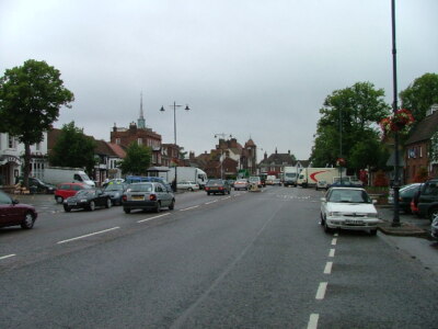 Photo 6x4 Baldock High Street Taken at 4:30 p.m. the traffic is beginning c2005