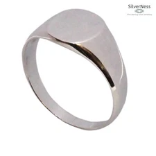SilverNess Men's Jewellery Signet Ring Sterling Silver 925
