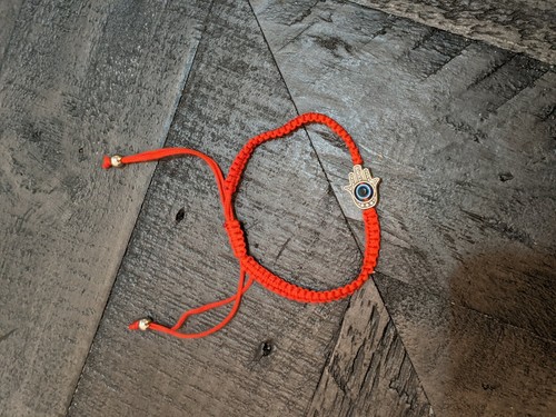 Style Hand Braided Lucky Red String Charm Bracelet Women Men Blue Evil Eye Round - Picture 4 of 8