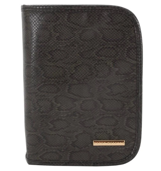 Marcy McKenna Jewelry Portfolio with Removable Mini Case-Black Python-NWT