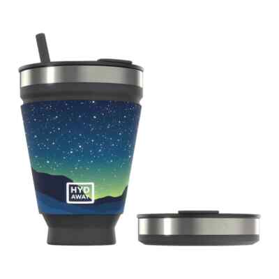 HYDAWAY Collapsible Insulated Drink Tumbler 16oz Travel Compact - Choose Color