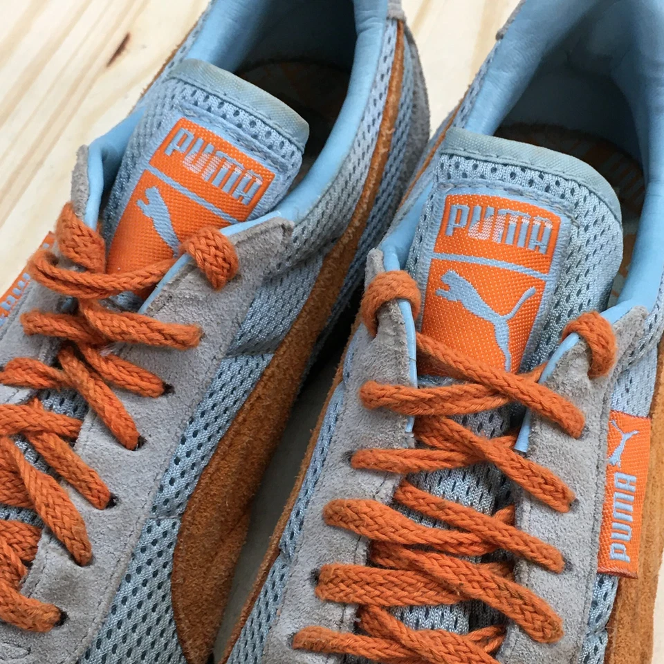 Puma туфли женщин 7 повседневные кроссовки многоцветный замши шнурует вверх низкий верхний круглый носок - Изображение 4 из 4