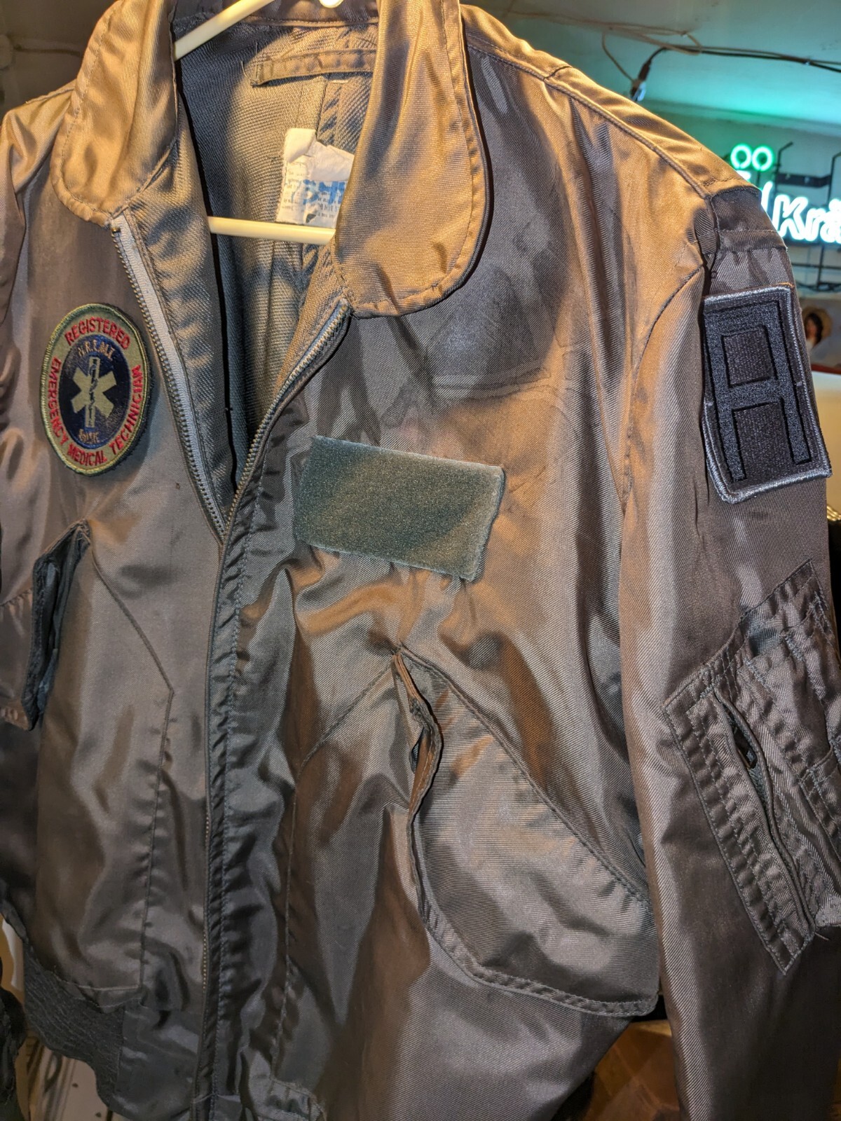 Vintage Military Flight Jacket With Patches 42 R eBay