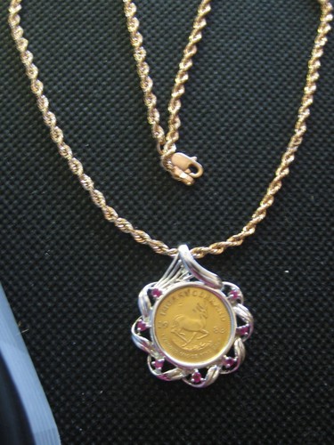 14K White Gold Ruby Bezel 1/10 oz 22k 
