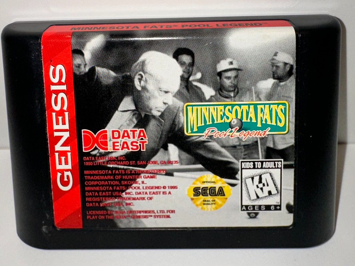 Minnesota Fats: Pool Legend (Sega Genesis, 1994) for sale Minnesota Fats: Pool Legend (Sega Genesis, 1994) for sale