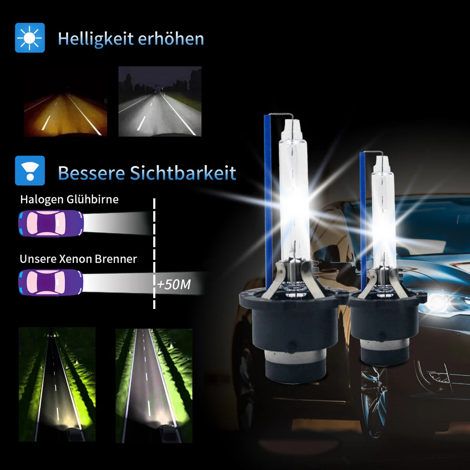 Quemador de xenón D4S faros 2x lámpara 8000K juego de bombillas para Lexus IS II ALE2 - Imagen 4 de 4