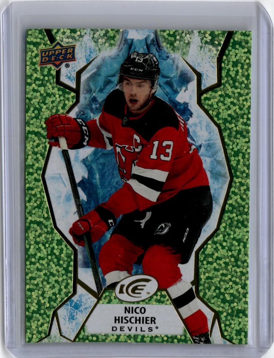2021-22 Upper Deck Ice Nico Hischier #82 Green New Jersey Devils