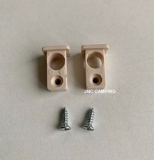 2 x Caravan Motorhome Swish Visa Curtain Popper Tape Track End Stops Beige SW900