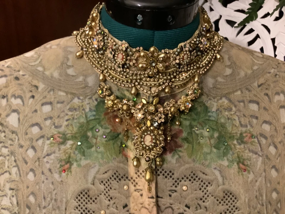 Juego camafeo gargantilla victoriana michal negra apto para una reina. Estado nuevo. Foto 4 de 4