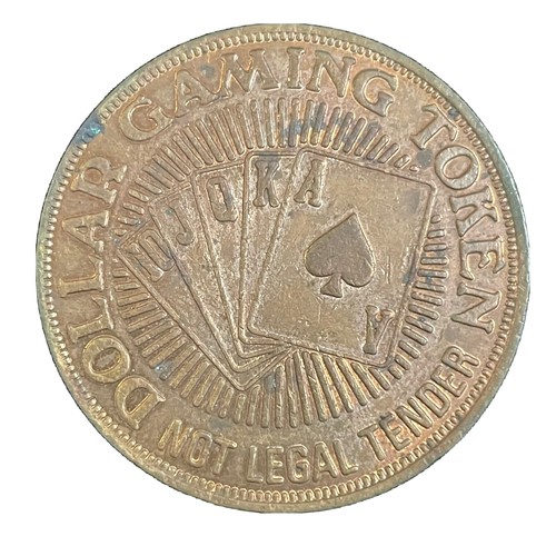 Bonanza Saloon Casino Dollar Gaming Token 1979 Bronze 38mm $1 Coin Virginia City - Picture 3 of 9