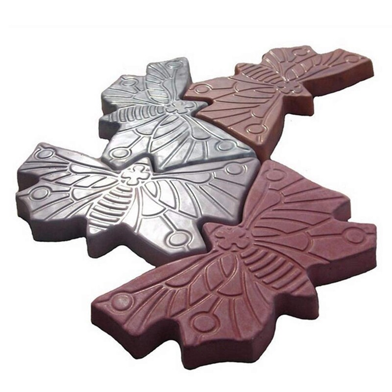 1 Piece Butterfly Stepping Stone Mold for Park Garden Black for Patio