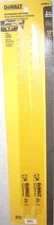Dewalt DW4804-2 Reciprocating Saw Blades 12" x 6 TPI Wood w Nails Plunge Tip 2pk