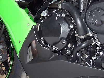 Deslizadores de caja de motor R&G negros (LHS) Kawasaki ZX10-R 2008-2010 - Imagen 2 de 6