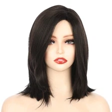 OneDor 11" Short Straight Synthetic Bob Wigs for Women, Girls (RL2/4)