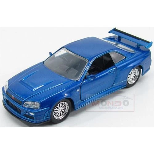 1:32 Jada Nissan Brian'S Skyline Gt-R R34 2007 Paul Walker Fast & Furious 7 JADA - Immagine 2 di 2