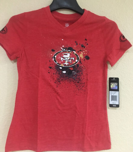 T-shirt 49ers San Francisco scollo a V ragazze, licenza NFL - NUOVE - Foto 1 di 10