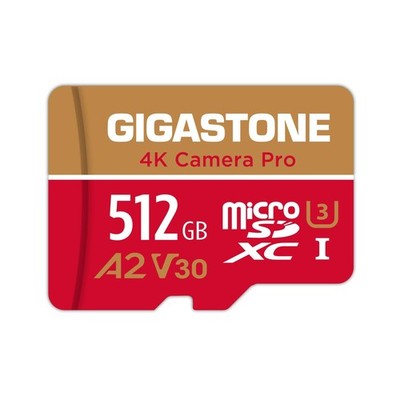 【5-Years Data Recovery】 GIGASTONE 512GB Micro SD Card, 4K Camera P