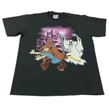 Vintage Scooby Doo Shaggy Ghost Castle Cartoon Network HANES XL T-Shirt REPRINT