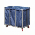 Linen Cart with Wheels Rectangular Laundry Cart with Bag Large for Hotels