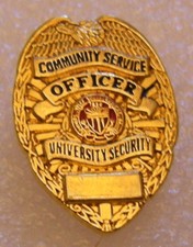 PIN's CSO COMMUNITY SERVICE OFFICER UNIVERSITY SECURITY POLICE Vintage Pin Badge