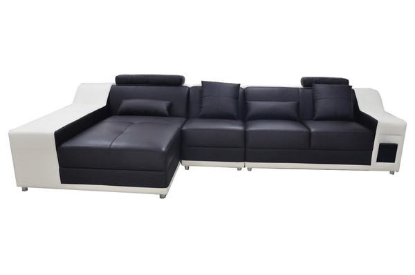 Ecke Leder Modern Xxl Couch Wohnlandschaft Ledersofa Sofa L-Form B2017B-image