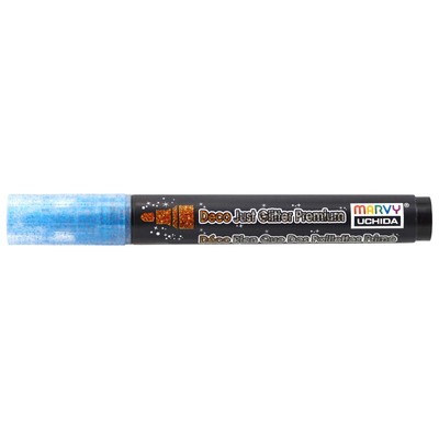 6 Pack Uchida DecoFabric Just Glitter Premium Marker Chisel Tip-Blue 5A00219S-1G