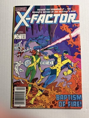 X-Factor #1 Newsstand Variant 1st Appearance X-Factor! Marvel 1986