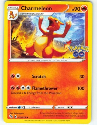 Charmeleon - 9/78 Pokémon GO - Pokémon TCG - 2022