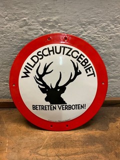 Emailschild Durchmesser 39 5cm