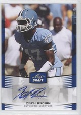2012 Leaf Draft Auto Blue Zach Brown #ZB1 Auto fm0