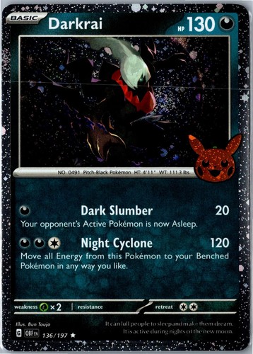 Darkrai 136/197 Trick or Trade BOOster 2024 Cosmos Holo