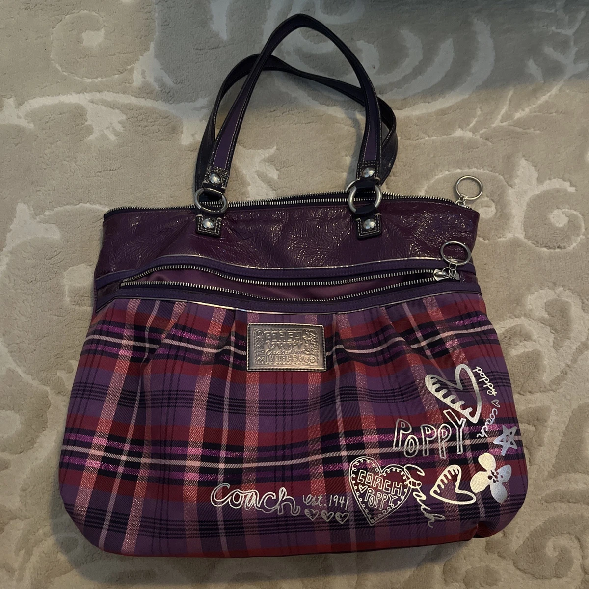 Coach Poppy Plaid Large Bags & Handbags for Women for sale | eBay