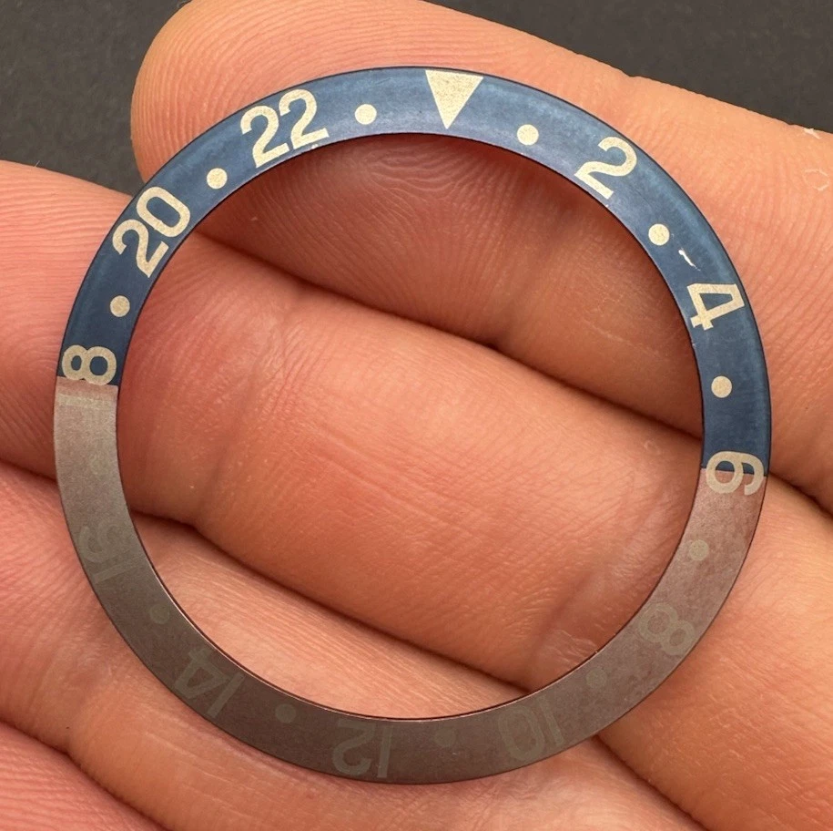 Genuine Rolex GMT-Master 1675 Redback Fat Font Pepsi Bezel Insert