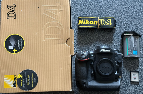 Nikon D4 Camera Pro Body Boxed +EN-EL18 Battery +XQD Memory Card = Shutter @ 64% - Picture 1 of 16