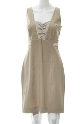 VERO MODA Schlauchkleid Damen Kleid Gr. DE 36 camel Business-Look