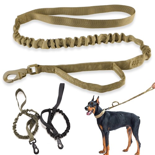 Military Tactical Dog Leash Elastic Dog Leash Outdoor Training Bungee Dog Leash