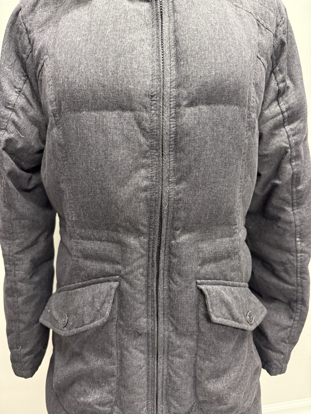 Bomboogie Gray Down Jacket Mid Length Hooded  Coa… - image 2