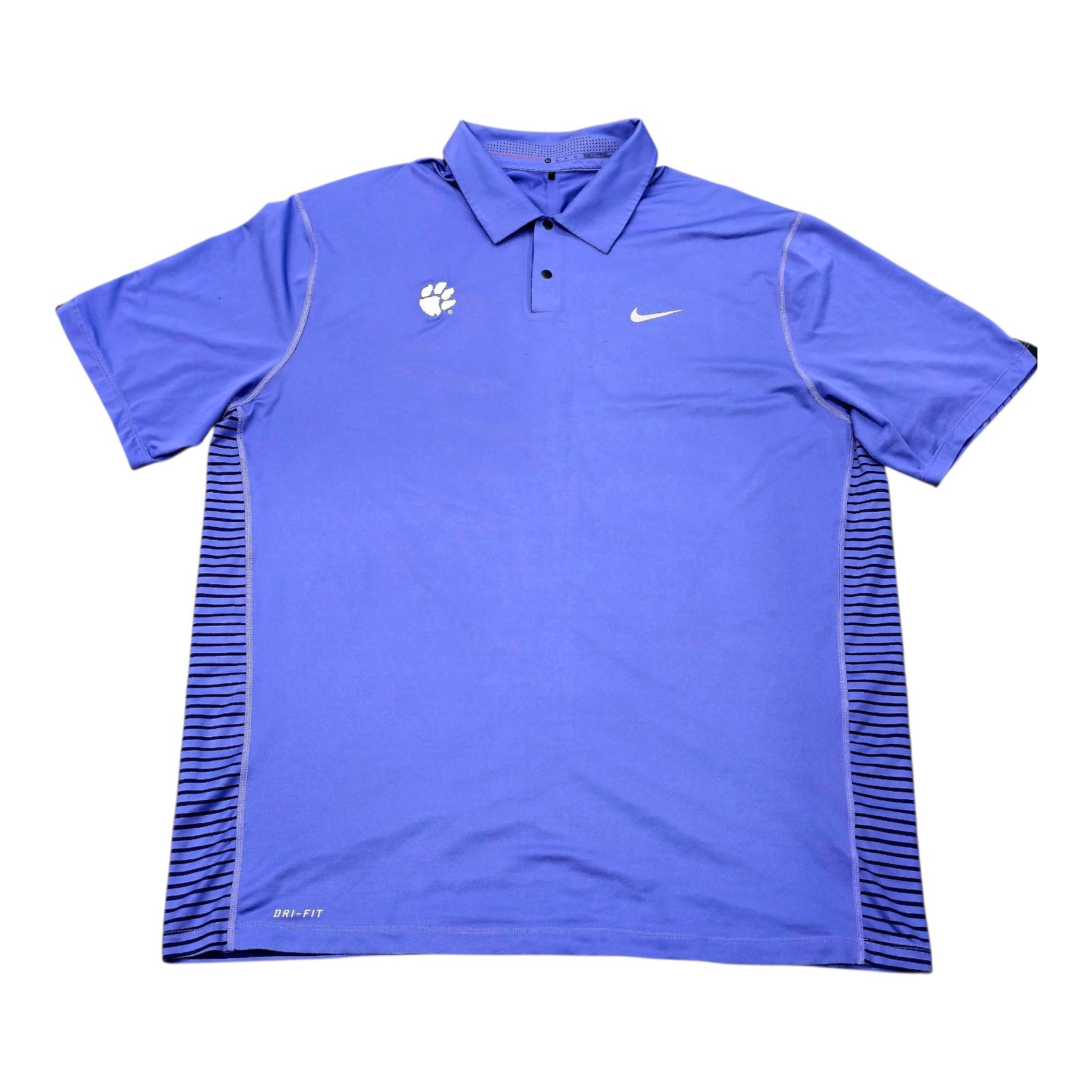 Men's Nike Tiger Woods Collection Clemson Tigers Dri-Fit Golf Polo Shirt Sz XL