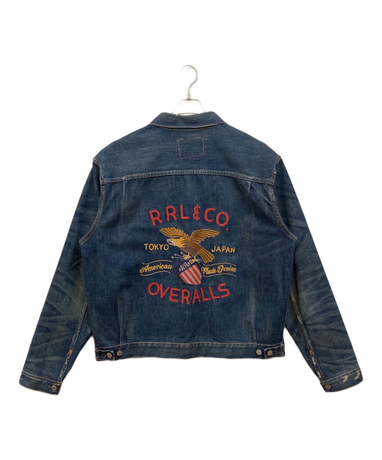RRL RALPH LAUREN 2nd Denim Jacket Indigo Men's Size XL Made in USA Pre-Owned image 2
