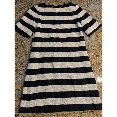 ALICE + OLIVIA Mandy Striped Tweed Short Sleeve Mini Dress Women's Size 2