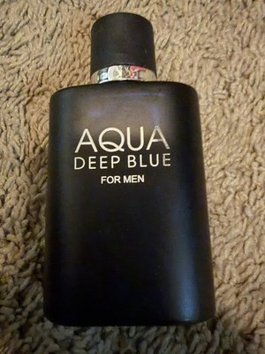 Aqua Deep Blue For Men Cologne Fragrance Spray  Full Size 3.4 Oz