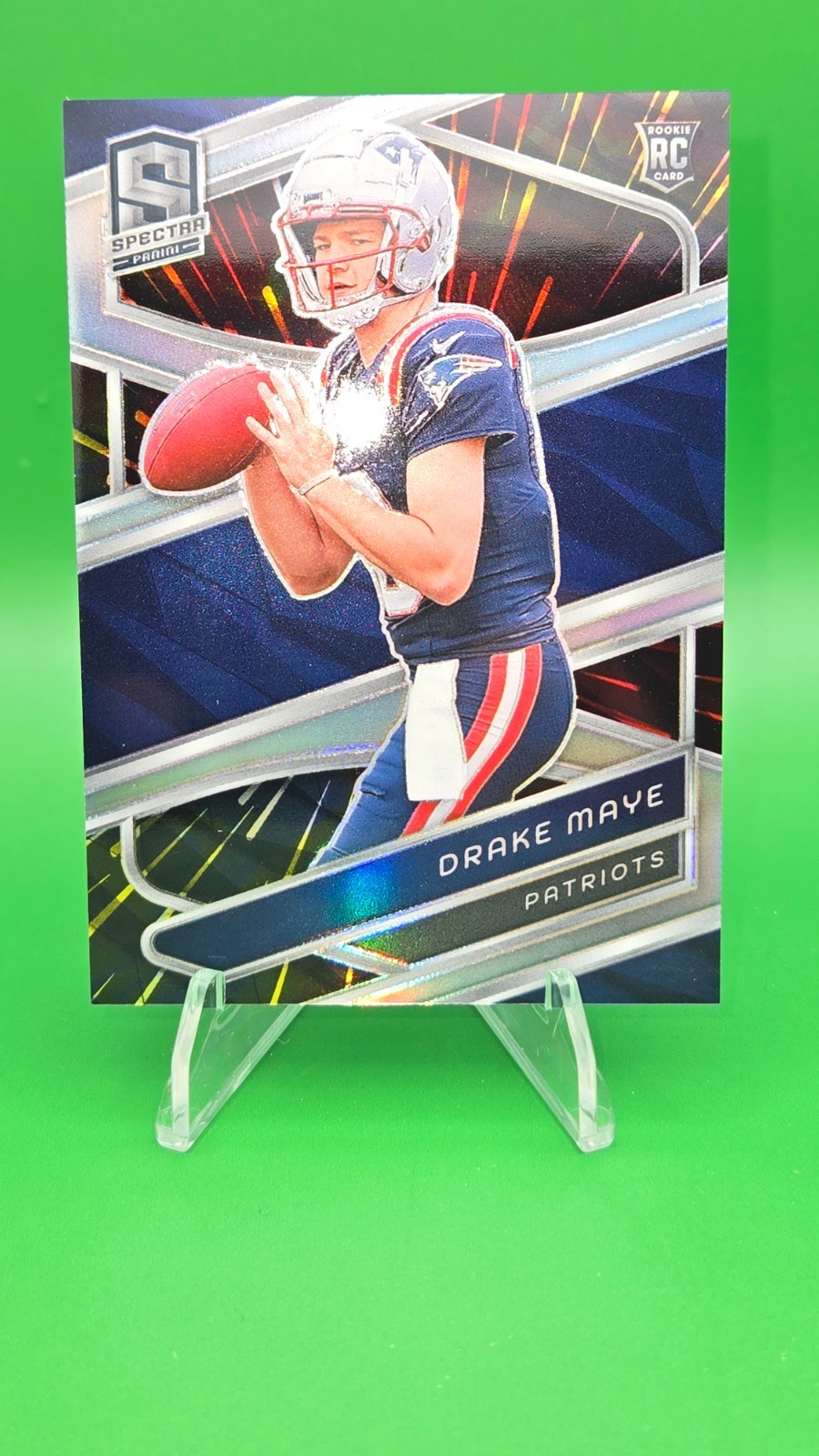 2024 Panini Spectra Hyper /75 RC Drake Maye Rookie Holo Prizm #3 SP RARE