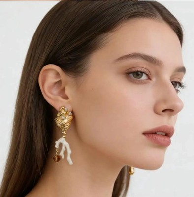 Oscar de la Renta Statement Ohrringe mit einzigartigem, vom Meer inspiriertem Design