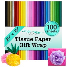 Premium Wrapping Paper   100 Sheets 20 x 30 Inches Colored Tissue Paper for...