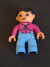 Lego - Duplo - FIGURINE - Femme Police Pompiers Train Zoo Chantier