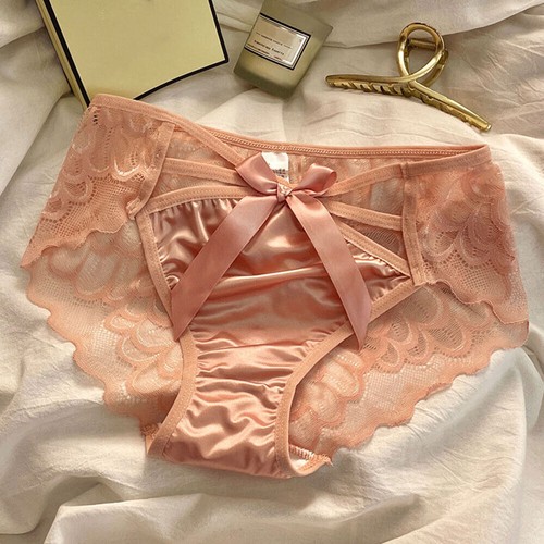 Shiny Satin Silky Knickers Sexy Briefs Women Underwear Lace Panties Seamless - Afbeelding 18 van 20