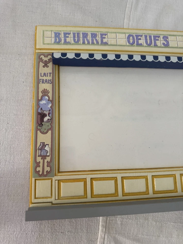 Bistro Francés Amarillo Decoración de Pared Café Bar Borrado en Seco Cocina Colgante de Pared 17x12 Foto 2 de 4