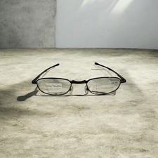 Black Rectangular ReadingGlasses 2.75 Foldable Spring Temples Clear Lens 2pair